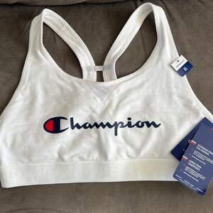 Champion White Athletic Bra